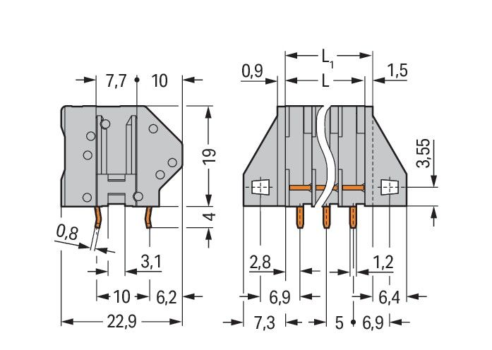 Leiterplattenklemme 745-103