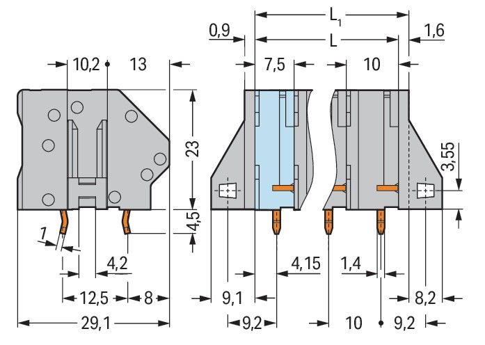 Leiterplattenklemme 745-1353/000-006