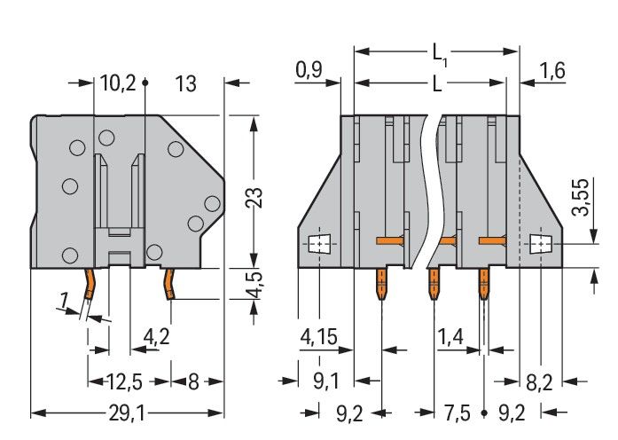 Leiterplattenklemme 745-307