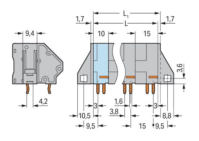 Leiterplattenklemme 745-603/006-000