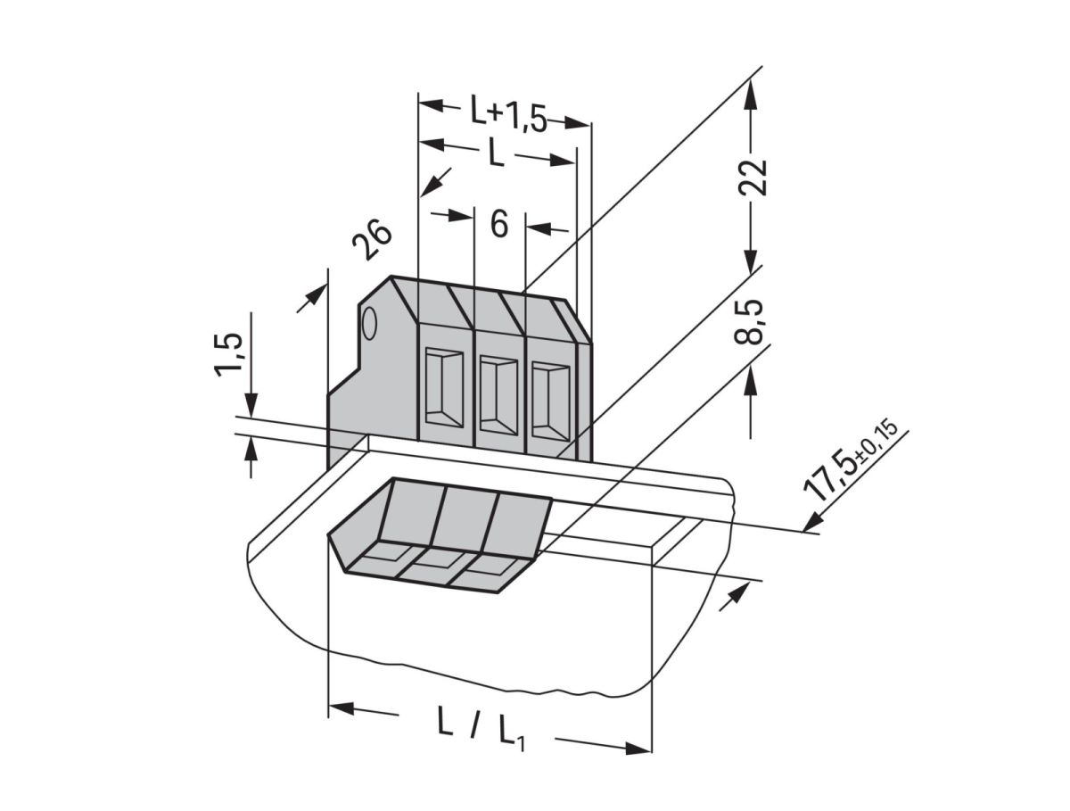 PE-Durchführungsklemme 226-108