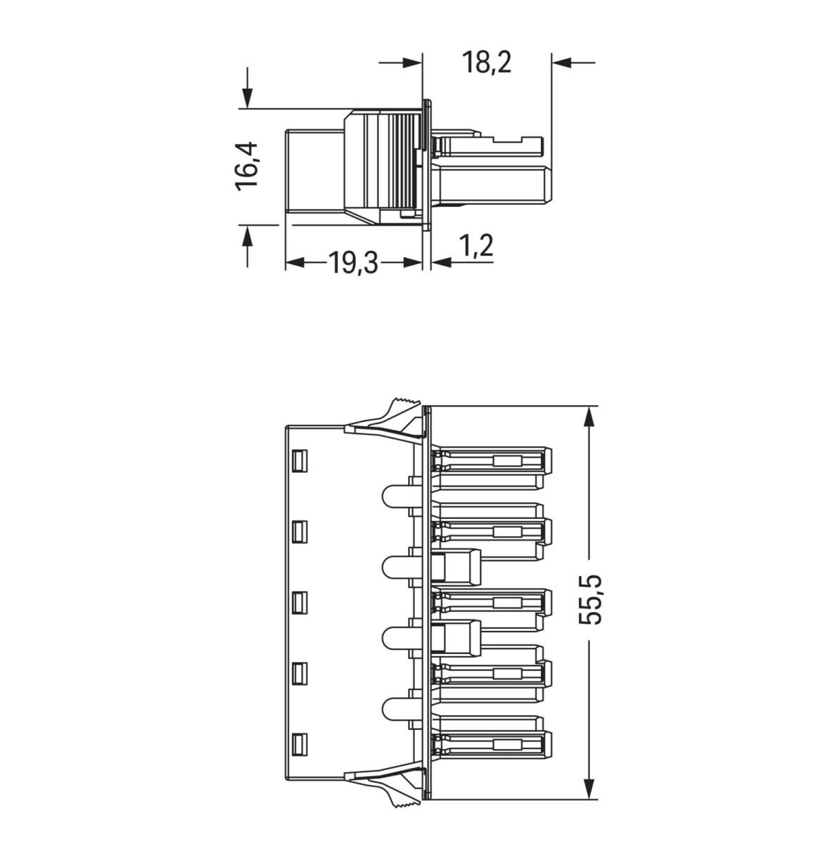 Snap-In-Buchse 770-725/009-000