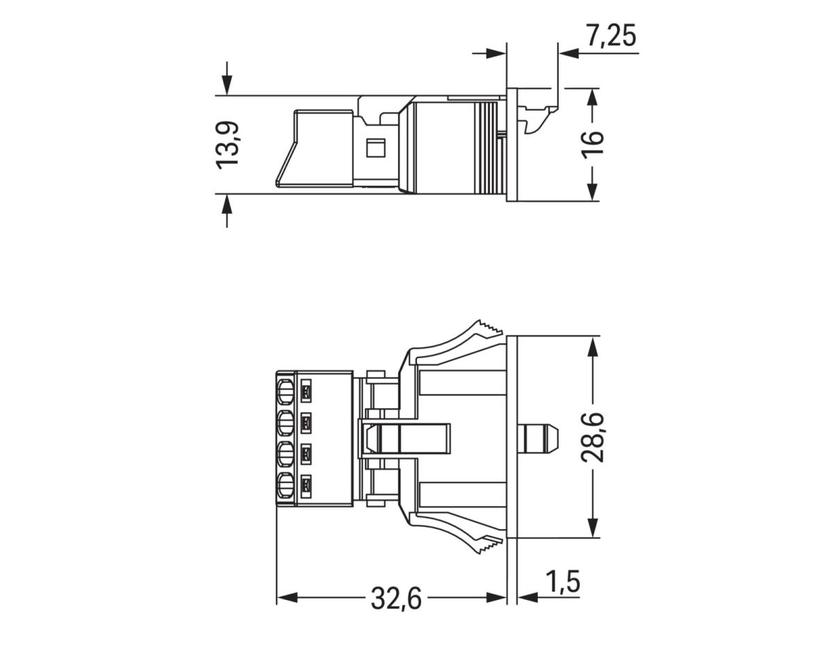 Snap-In-Buchse 890-744