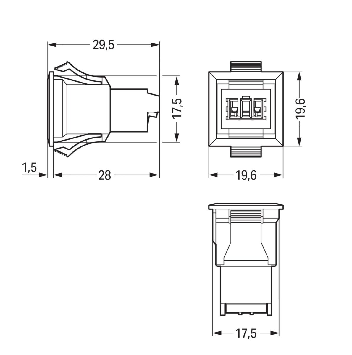 Snap-In-Buchse 893-2022