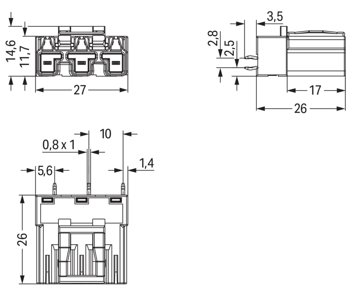 Stecker für Leiterplatten 770-853