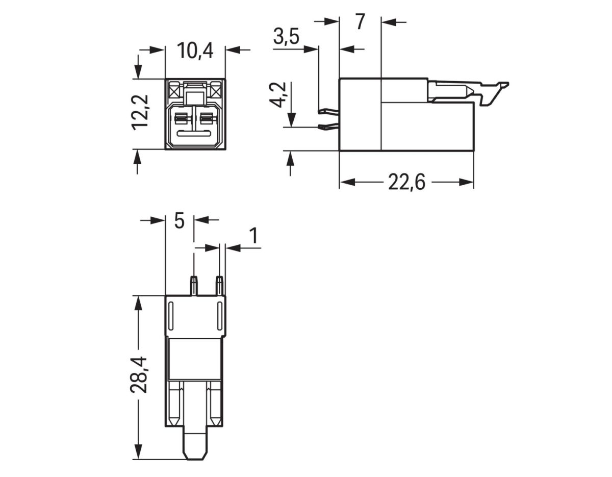 Stecker für Leiterplatten 890-832