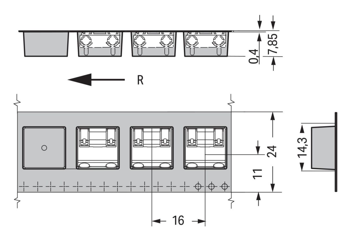 THR-Leiterplattenklemme 2060-1872/998-404