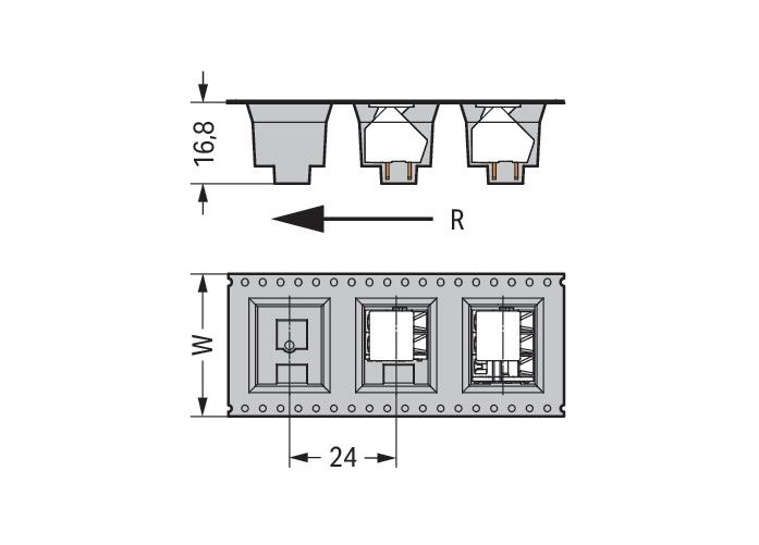 THR-Leiterplattenklemme 236-402/334-604/997-