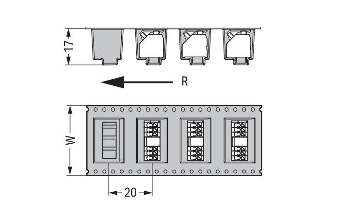THR-Leiterplattenklemme 250-202/353-604/997-