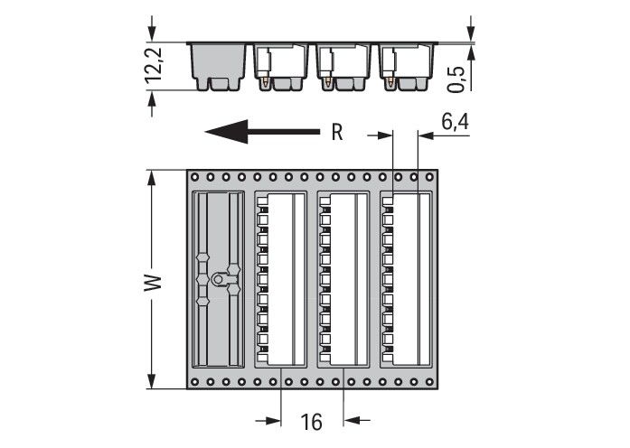 THR-Stiftleiste Lötstift 231-46#4050821042754