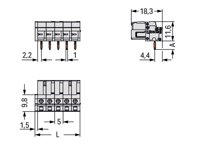 THT-Federleiste abgewink. 722-240