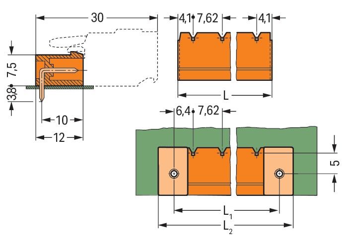THT-Stiftleiste Lötstift 231-972/001-000