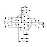 Kontakt SAI-M23-BE-12-F