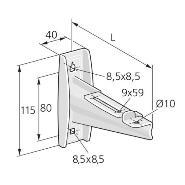 Auslegerkonsole GK K X15 120 V4A