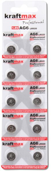 Knopfzelle 1,5V AG6 LRA-LR920-B10