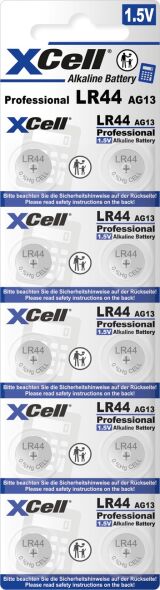 XCell Alkaline Knopfzelle LR44-B10