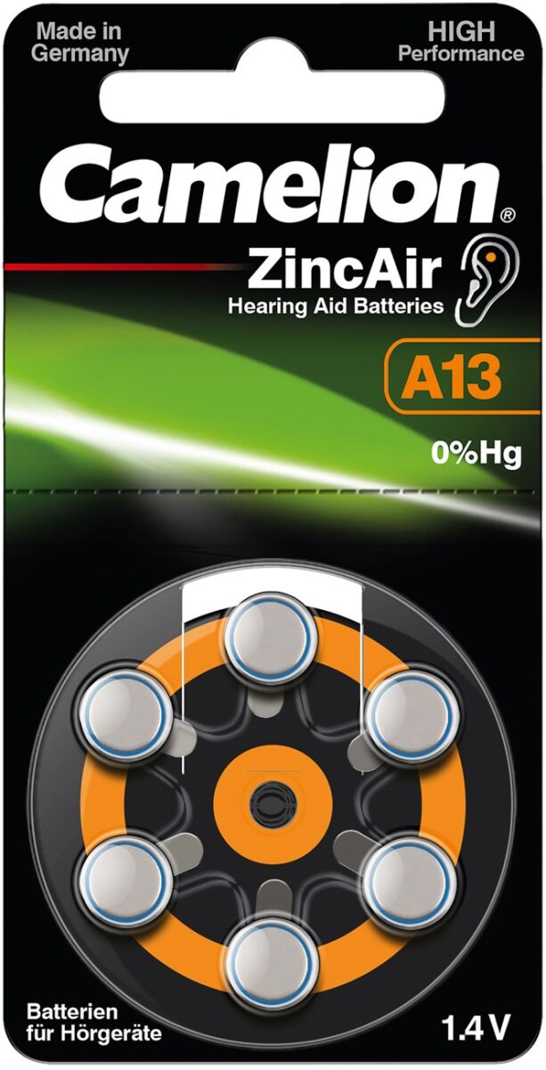 Hörgerätebatterie 1,4V A13 / ZL 13 / BP6