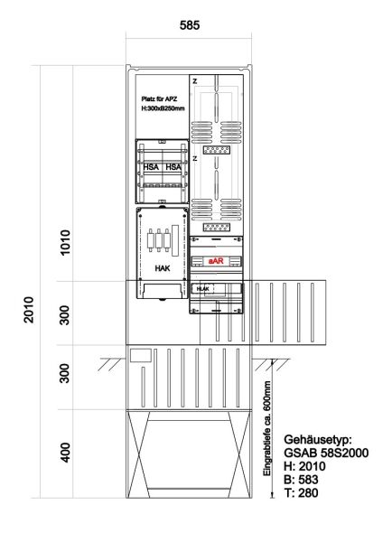 Zähleranschlusssäule 25.00.1P21-APZ