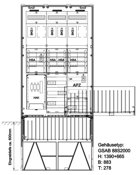 Zähleranschlusssäule 43.88.1P41ez