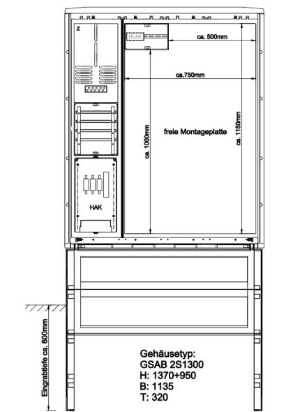 Zählerschrank 22.00.1P11Gr.2