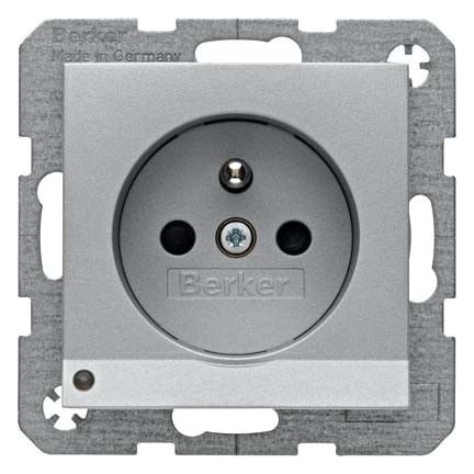 Steckdose 6765101404 alu matt lackiert