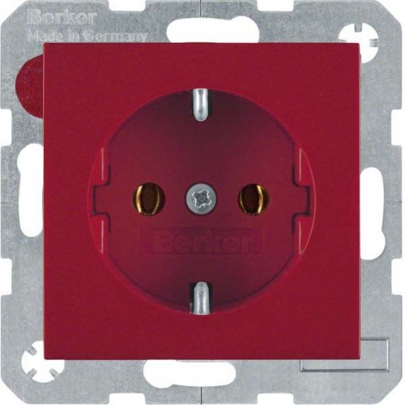 SCHUKO-Steckdose 41438912 rot glänzend