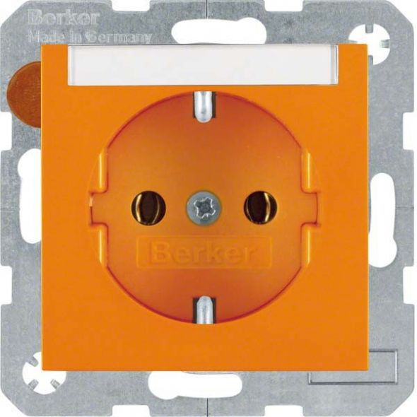SCHUKO-Steckdose 47508907 orange glänzend