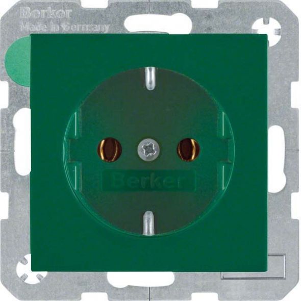 SCHUKO-Steckdose 41438913 grün glänzend
