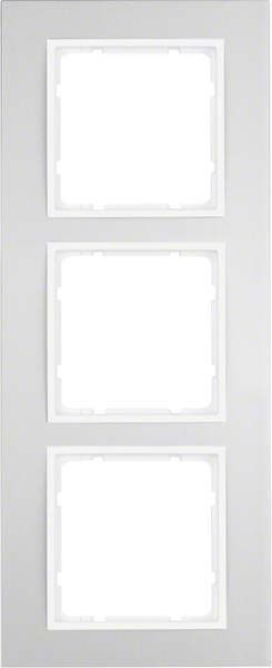 Rahmen 3-fach 10133904 alu polarweiß matt