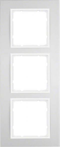 Rahmen 3-fach 10133904 alu polarweiß matt