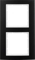 Rahmen 2-fach 10123025 alu schwarz polarweiß matt