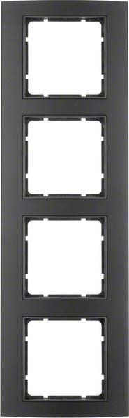 Rahmen 4-fach 10143005 alu schwarz anthrazit matt
