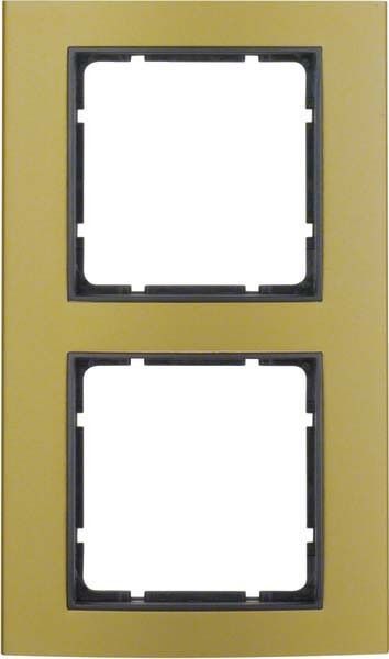Rahmen 2-fach 10123016 alu gold anthrazit matt