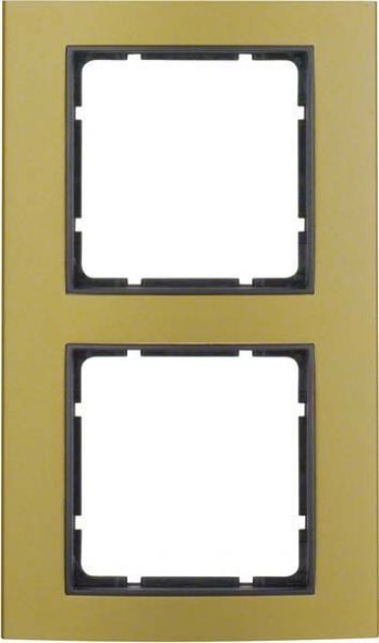 Rahmen 2-fach 10123016 alu gold anthrazit matt