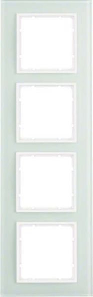 Rahmen 4-fach 10146909 Glas polarweiß matt