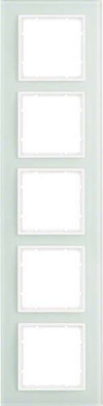 Rahmen 5-fach 10156909 Glas polarweiß matt