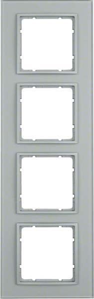 Rahmen 4-fach 10146414 Glas alu matt lackiert