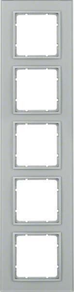 Rahmen 5-fach 10156414 Glas alu matt lackiert