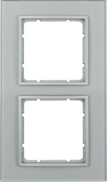 Rahmen 2-fach 10126414 Glas alu matt lackiert