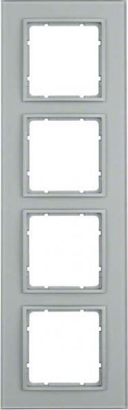 Rahmen 4-fach 10146414 Glas alu matt lackiert