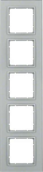 Rahmen 5-fach 10156414 Glas alu matt lackiert