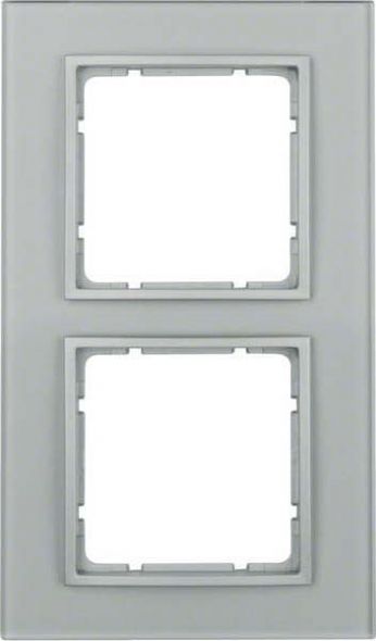 Rahmen 2-fach 10126414 Glas alu matt lackiert