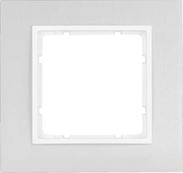 Rahmen 1-fach 10116914 alu polarweiß matt