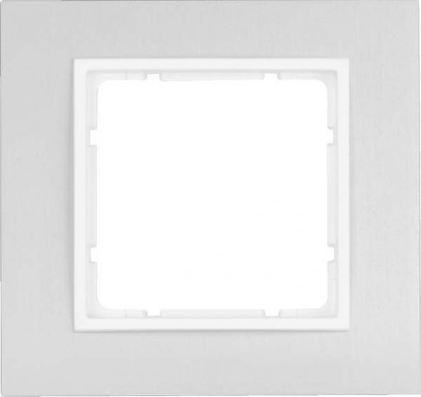 Rahmen 1-fach 10116914 alu polarweiß matt