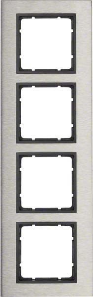 Rahmen 4-fach 10143606 edelstahl anthrazit matt