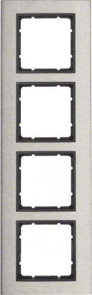 Rahmen 4-fach 10143606 edelstahl anthrazit matt