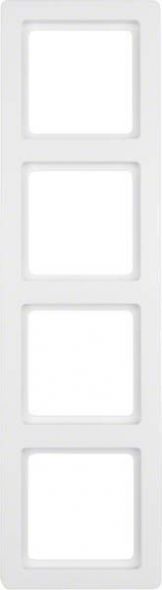 Rahmen 4-fach 10146089 polarweiß samt