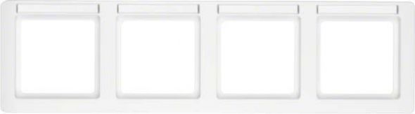 Rahmen 4-fach 10246019 polarweiß samt