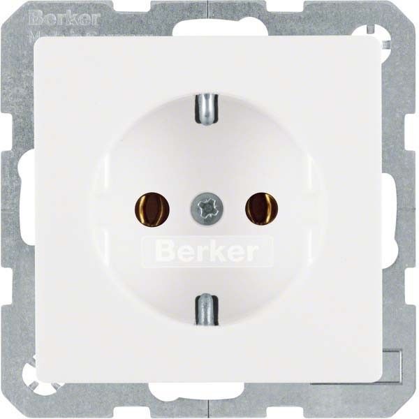 SCHUKO-Steckdose 41436089 polarweiß samt