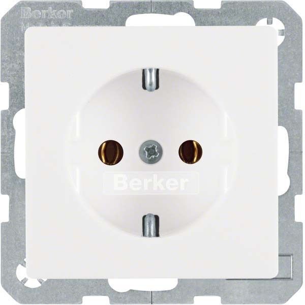 SCHUKO-Steckdose 47436089 polarweiß samt